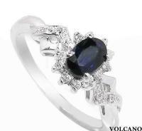 免费代理合作 天然蓝宝石银戒指，高品质珠宝首饰加工厂直供